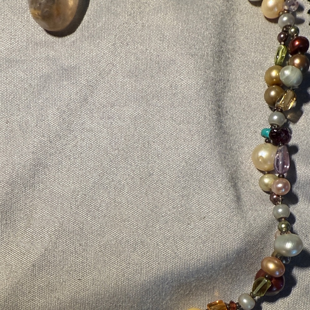 Gorgeous Custom Anna Balkan Beaded Necklace with Gold and Purple Accents - Picture 4 of 4